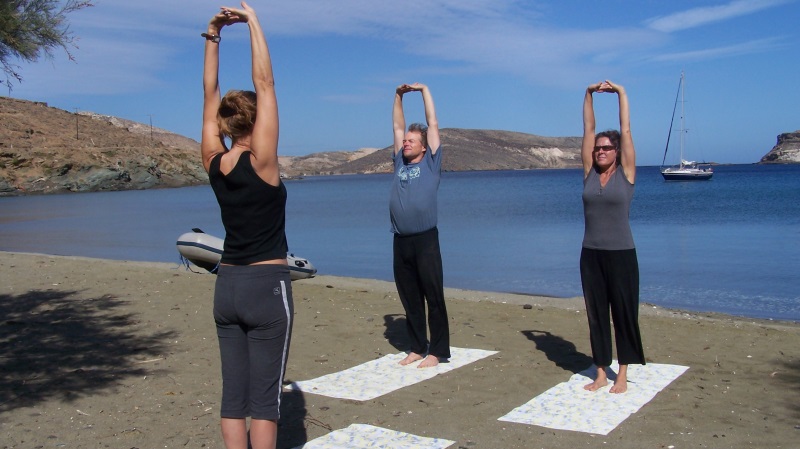 Yoga sur la plage