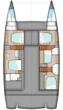 Plan catamaran Sanya 57 avec équipage