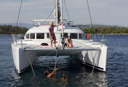 Catamaran Lagoon 380 avec enfants à bord