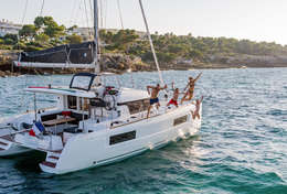 Jeux d'eau à bord du catamaran