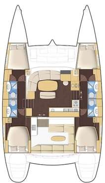 Plan catamaran Lagoon 440