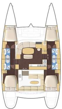 Plan catamaran Lagoon 440 