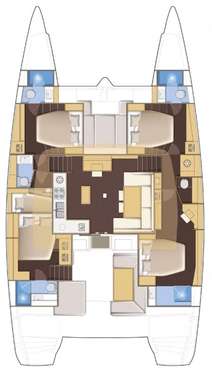 Plan catamaran Lagoon 52