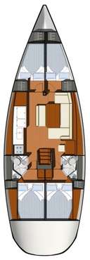 Plan voilier Sun Odyssey 44i