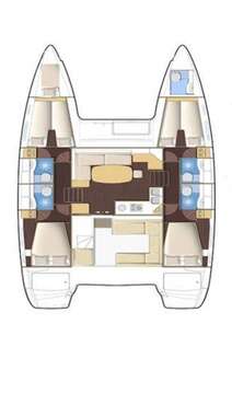 Plan catamaran Lagoon 400