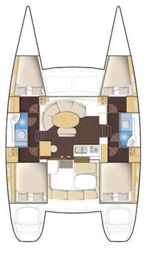 Plan catamaran Lagoon 380