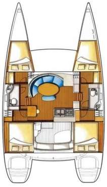 Plan catamaran Lagoon 380