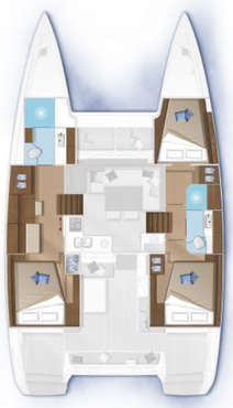 Plan Lagoon 40 3 cabines