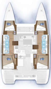 Plan catamaran Lagoon 40