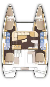 Plan catamaran lagoon 42