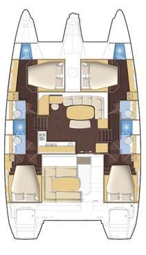 Plan catamaran Lagoon 420