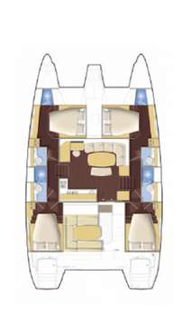 Plan catamaran Lagoon 421