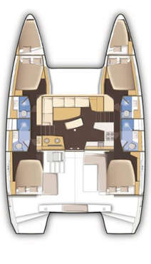 Plan catamaran Lagoon 42
