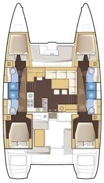 plan catamaran Lagoon 450