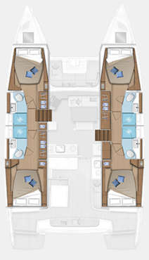Plan catamaran Lagoon 46