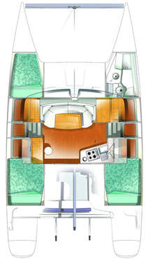 Plan catamaran Mahé 36