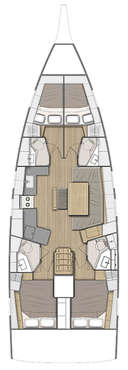 Plan Océanis 46.1 4 cabines