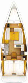 Plan voilier Sun Odyssey 379